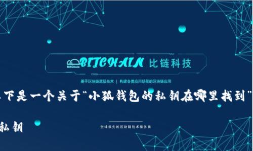 為了符合您的需求，以下是一個關于“小狐錢包的私鑰在哪里找到”的和相關內容的概述。

如何找到小狐錢包的私鑰
